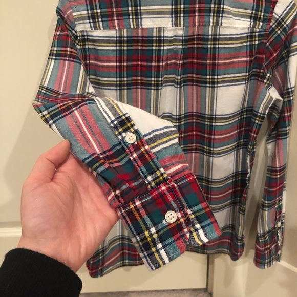 Banana Republic ✨ Women’s Plaid Tartan Holiday Flannel Size XS - Picture 5 of 5